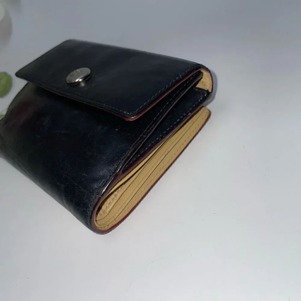 Vintage Kate Spade Leather Compact Wallet Black